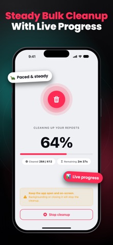 UnReposter: Remove Reposts All Screenshot 3 of 5
