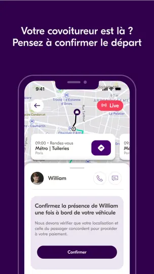 Capture d'écran de BlaBlaCar Daily (Covoiturage) sur iPhone 8