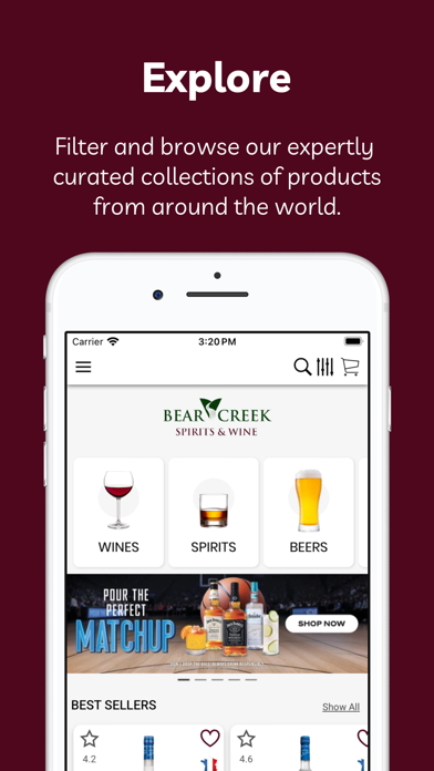 Screenshot #1 pour Bear Creek Spirits & Wine