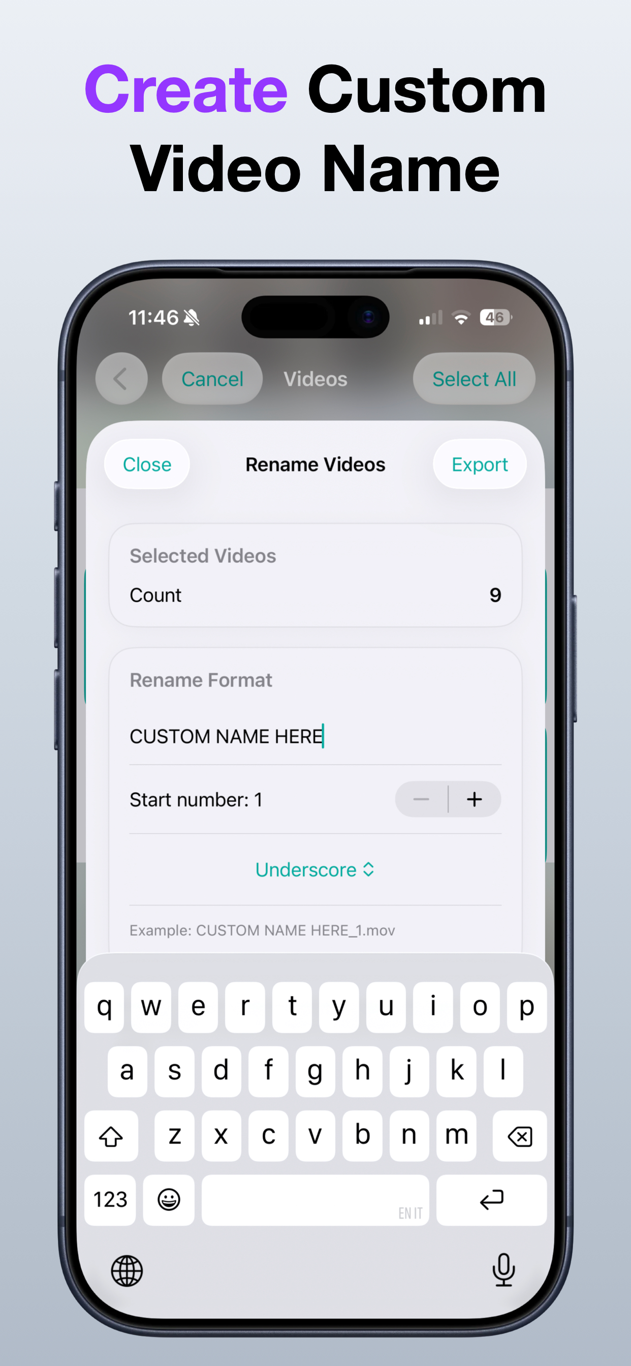 Rename Videos