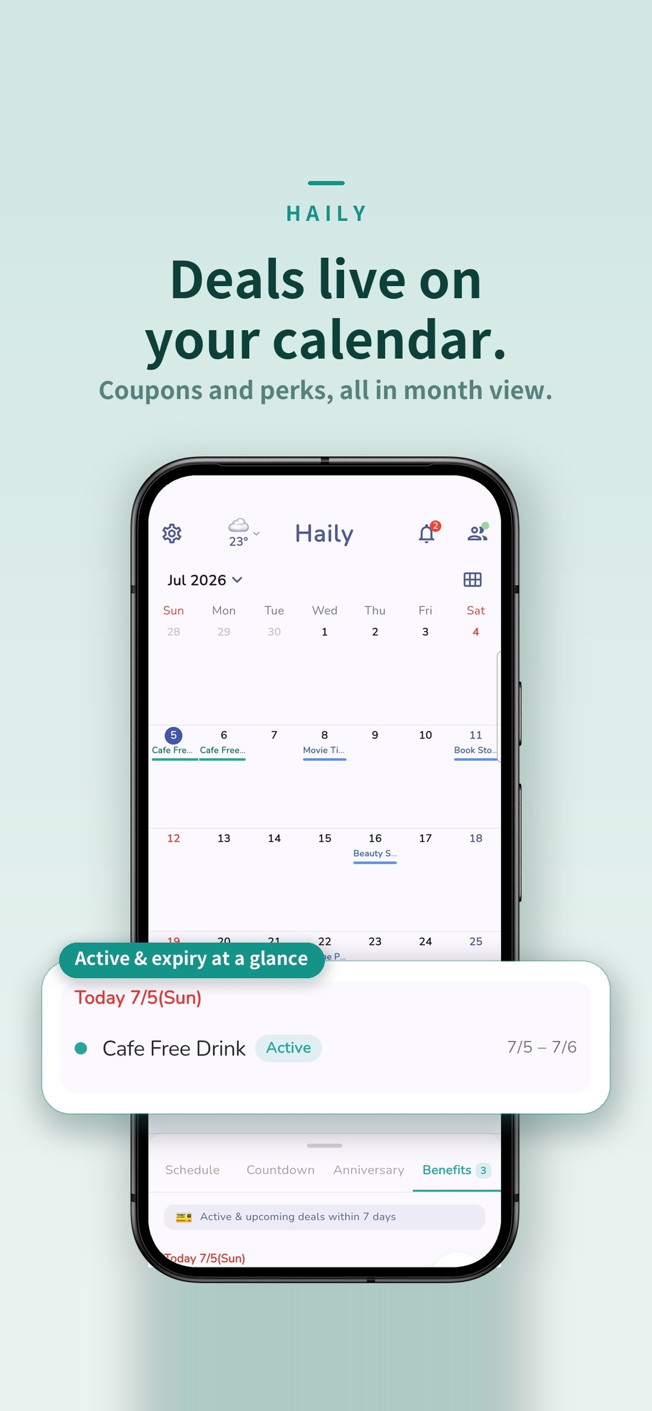 Haily: Coupon Calendar screenshot 7