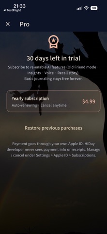 HiDay iPhone screenshot