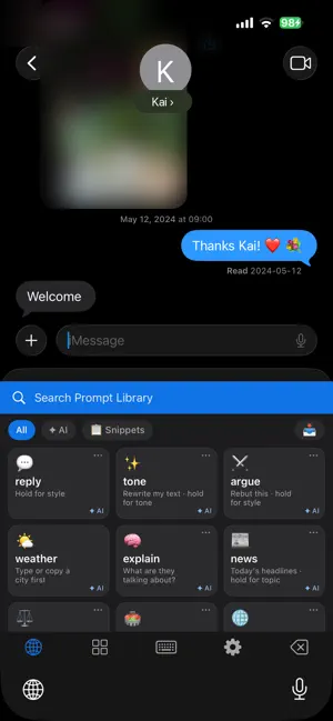 Fetch: AI Keyboard & Prompts screenshot 1