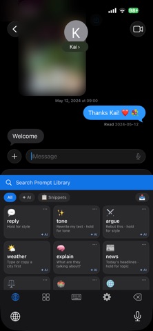 Fetch: AI Keyboard & Prompts iPhone screenshot