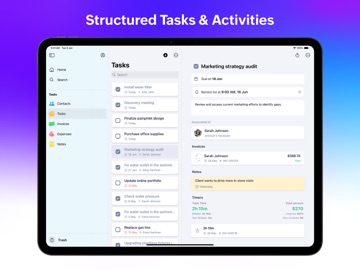 Zoho Solo: Invoice & Booking iPad screenshot