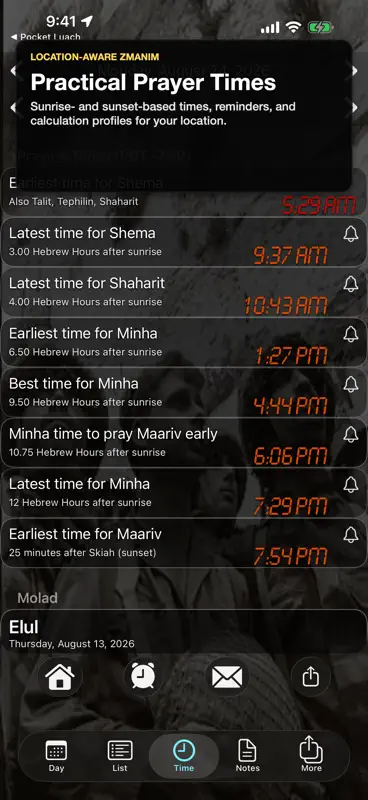 Pocket Luach Deluxe screenshot 5 of 9