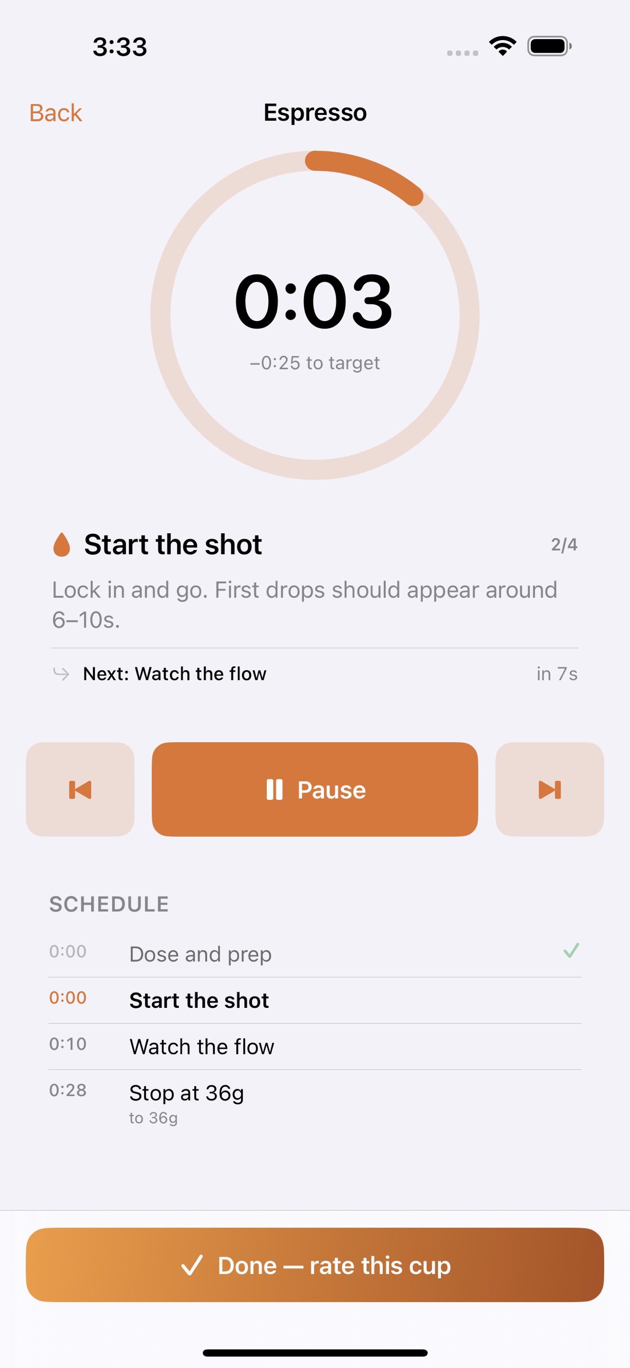 Screenshot 2 of Dialed: Coffee Dial-In Coach