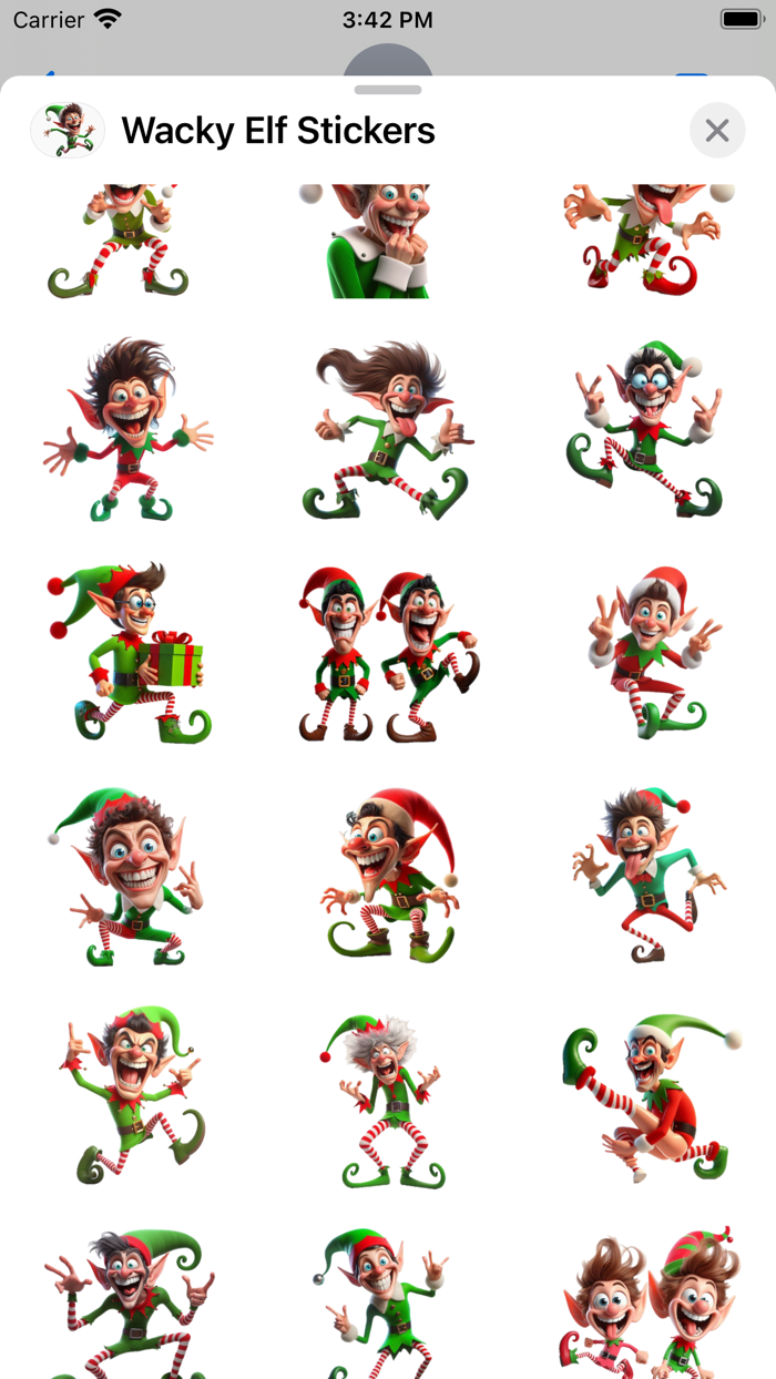 Wacky Elf Stickers