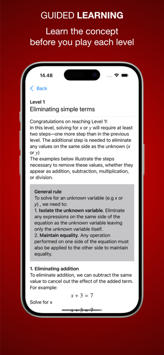 Algebra for beginners Screenshot 5 of 5