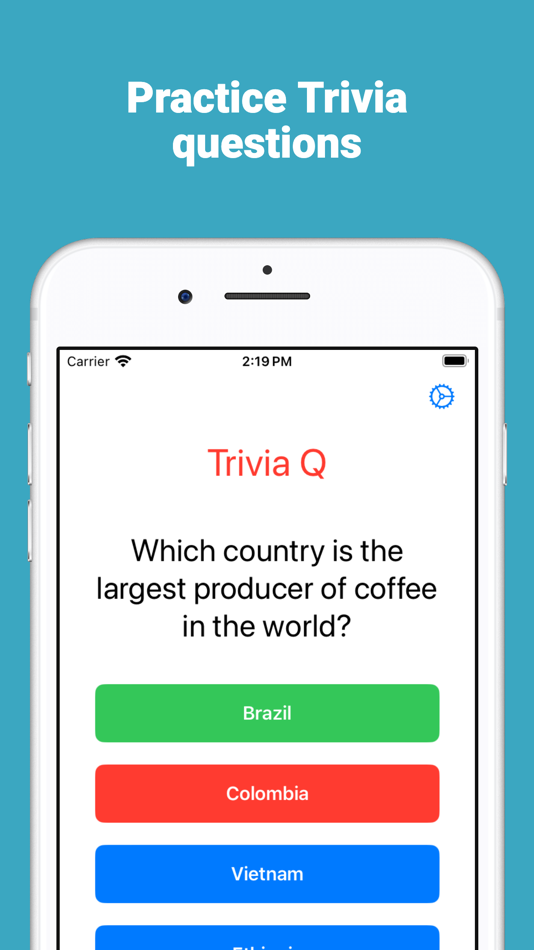 #1. Trivia Q - Quiz Challenge (iOS) Por: Easy Simple Smart