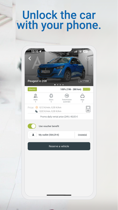 Avant2Go Car Sharing Screenshot