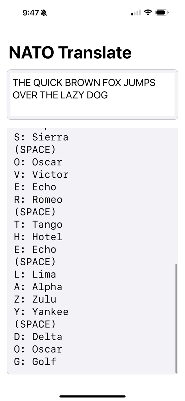 NATO Translate screenshot 3