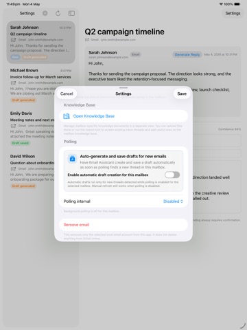 MailBuddy - Draft with AI iPad screenshot