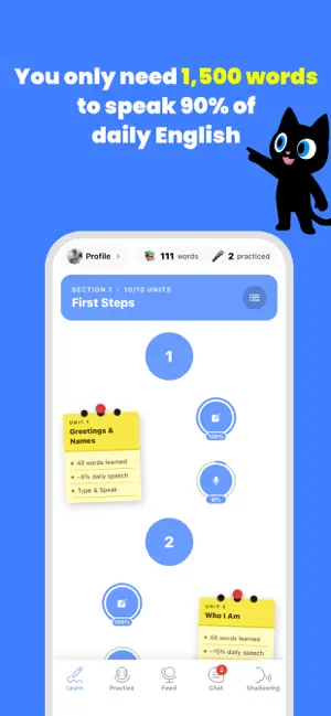 Catlangu - Learn English iPhone screenshot 1