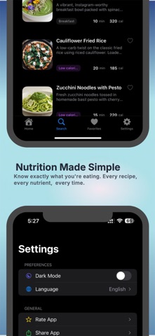 NutriChef - Healthy Recipes iPhone screenshot