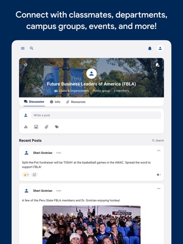 Peru State College Portal iPad screenshot