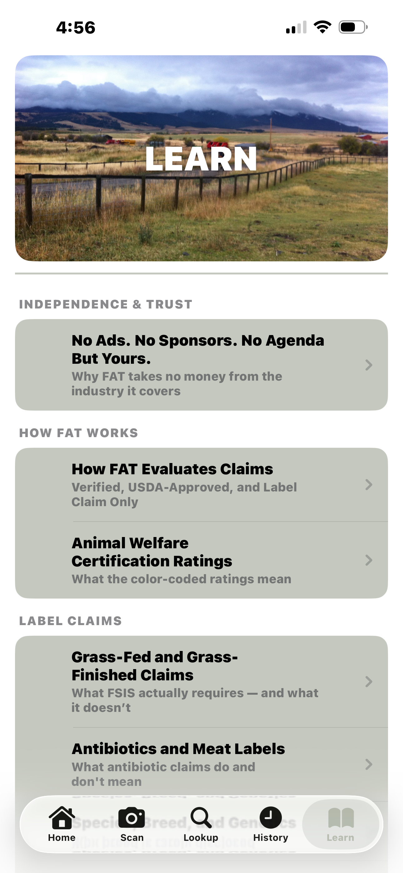 FAT App - Meat Label Scanner