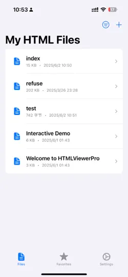 Capture d'écran de HTMLViewer Pro+ sur iPhone 6