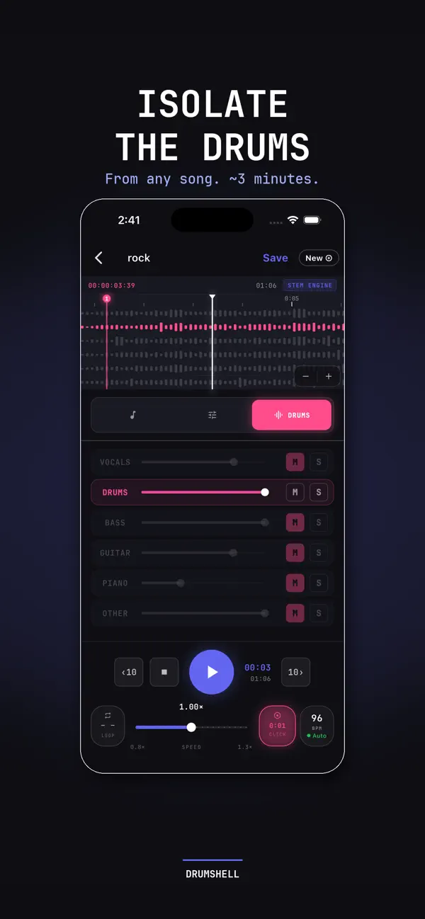 Screenshot #1 pour DrumShell — Drum Practice