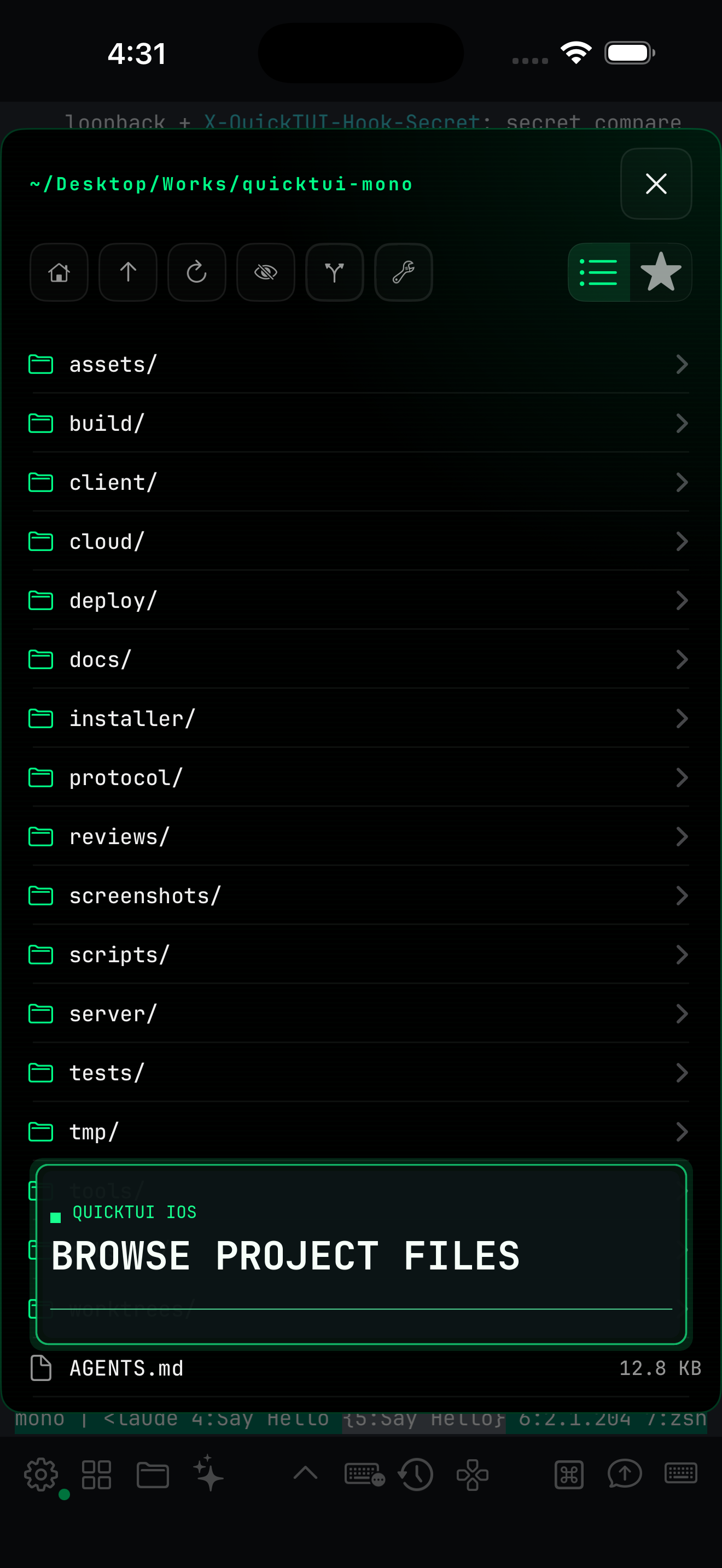 QuickTUI: AI Agent Terminal screenshot 4
