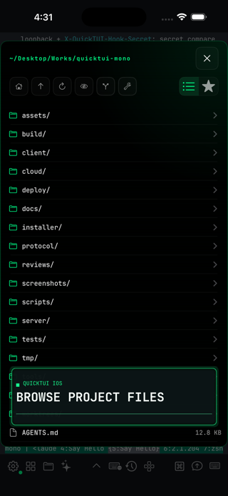 QuickTUI - AI Agent Terminal Screenshot 4 of 9