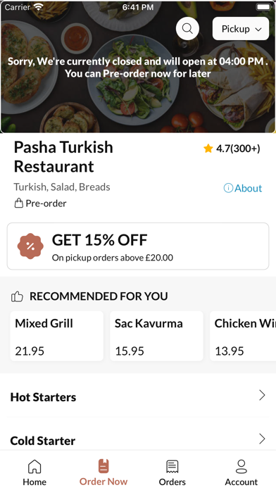 Pasha Turkish Restaurant Screenshot