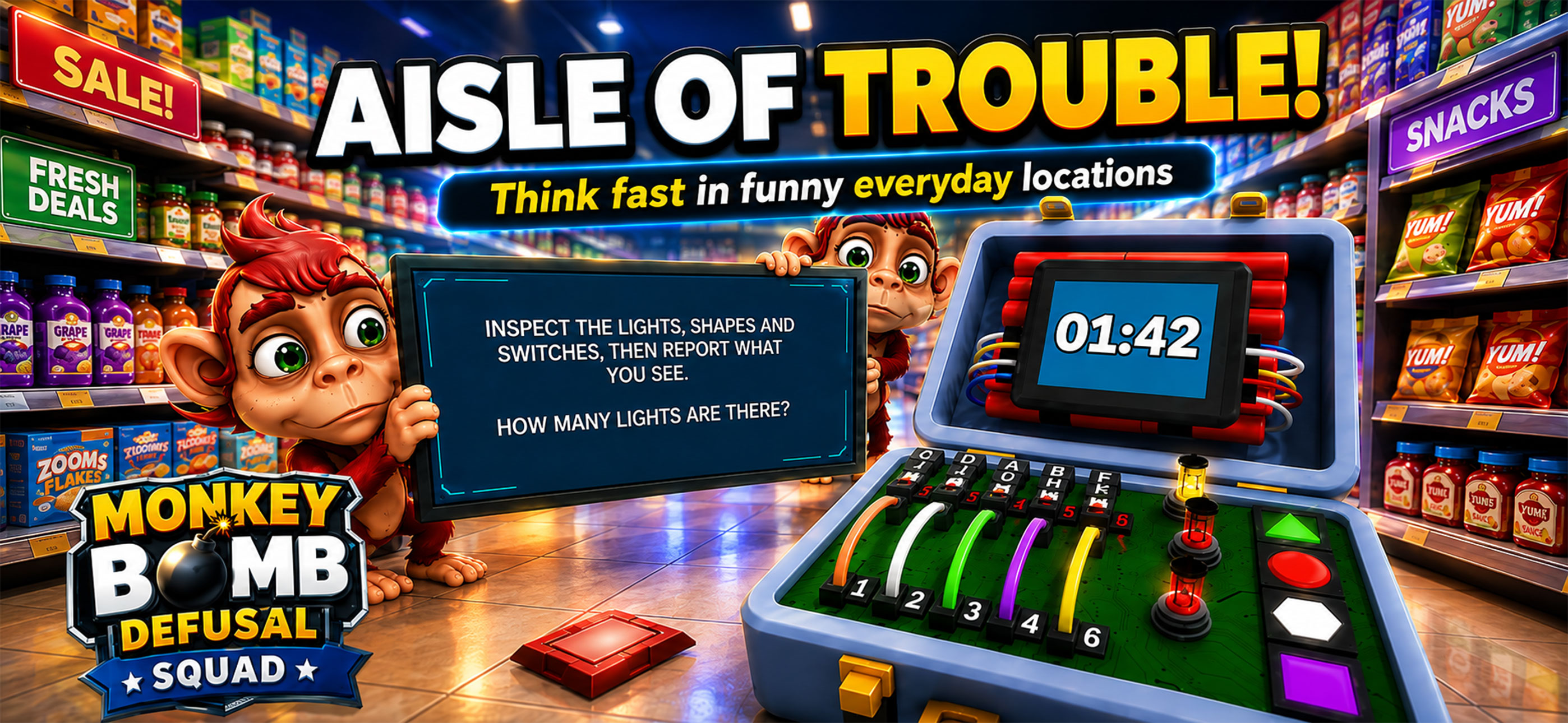 Monkey Bomb Defusal Squad Game