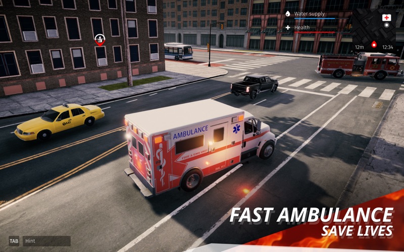 Firefighter Simulator: 911 Car Screenshot