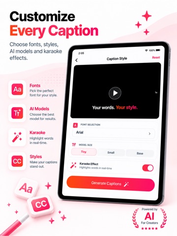 Captrix: Video Captions iPad screenshot
