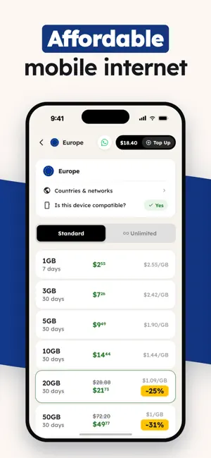 Europe eSIM screenshot 3