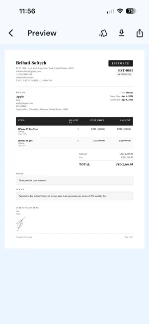 Avoxaa – Invoice & Quote Maker screenshot 4