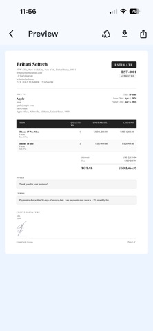 Avoxaa – Invoice & Quote Maker Screenshot 4 of 10