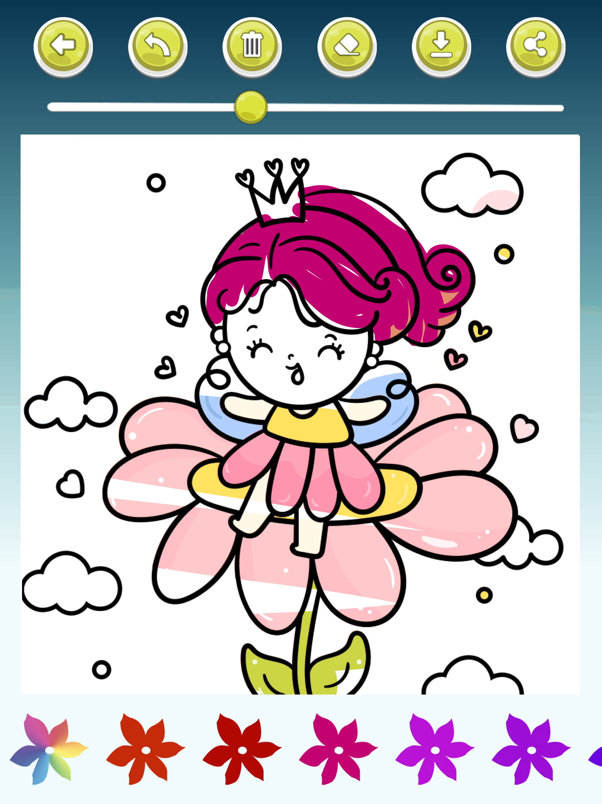 Fairytale coloring book game