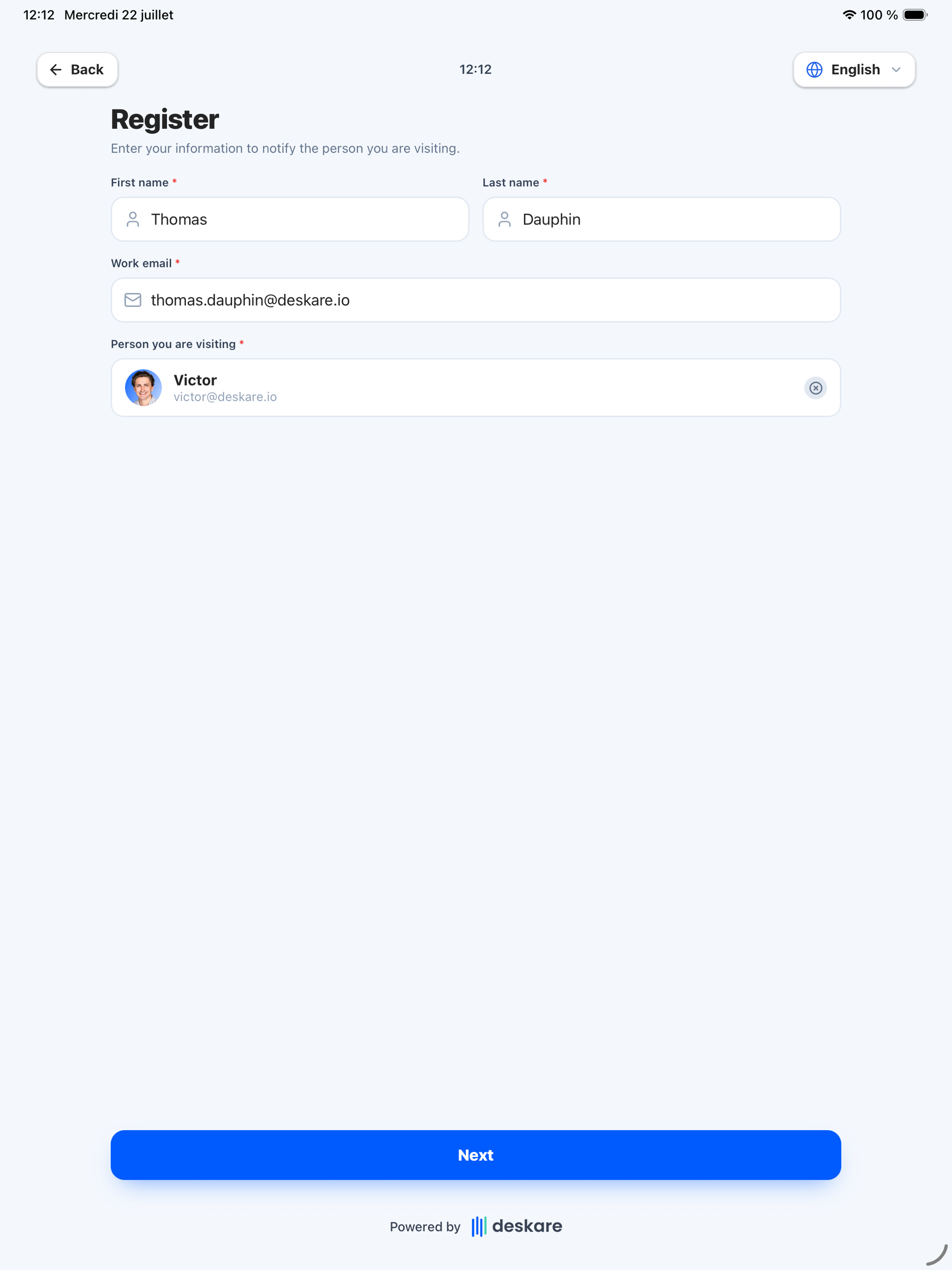Deskare Visitors Kiosk screenshot 10