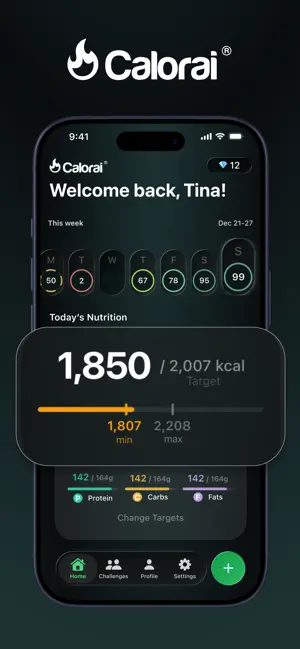 CalorAI: AI Calorie Tracker iPhone screenshot 1