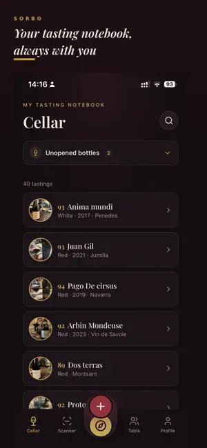 Sorbo: Wine Tasting Notes screenshot 1