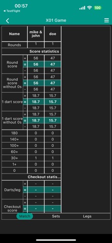 Darts Scoreboard App screenshot