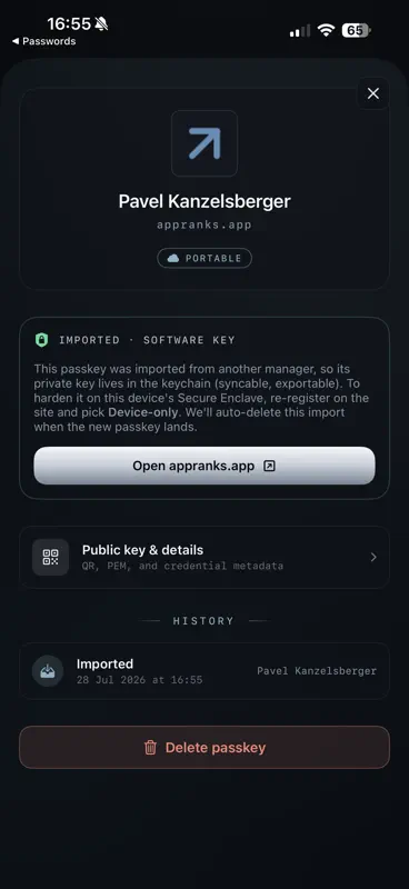 Titanium Passkey screenshot 6 of 8