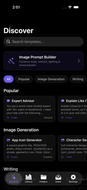 MyPromptVault - AI Prompts screenshot 1