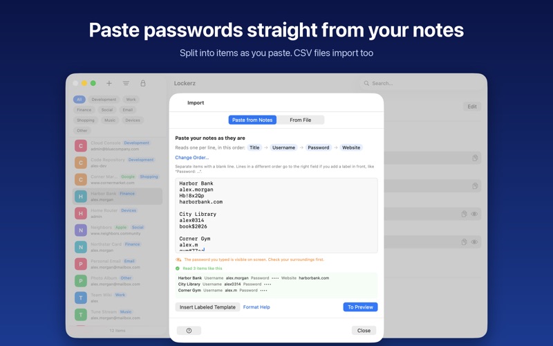 Lockerz: Local Password Vault, capture d'écran 1