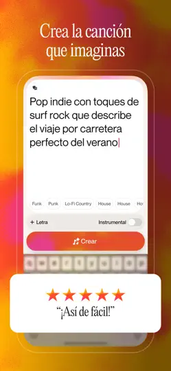 Captura de pantalla de Suno - Creador De Canciones IA en iPhone 1