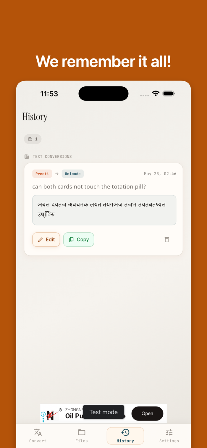 Lipi — Preeti to Unicode