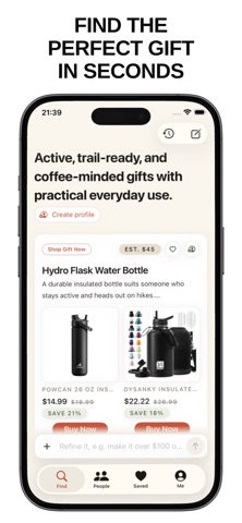 Gift Tool: AI Gift Planner iPhone screenshot