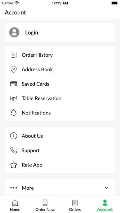 Taj Indian Restaurant. Screenshot