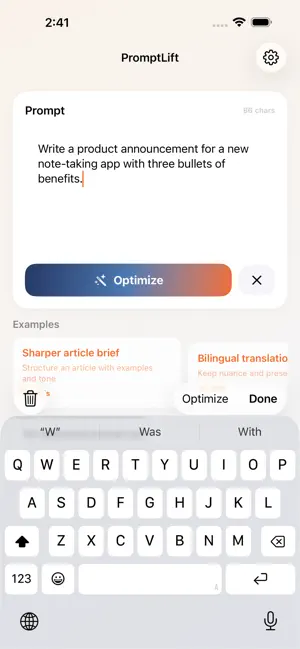PromptLift screenshot 2