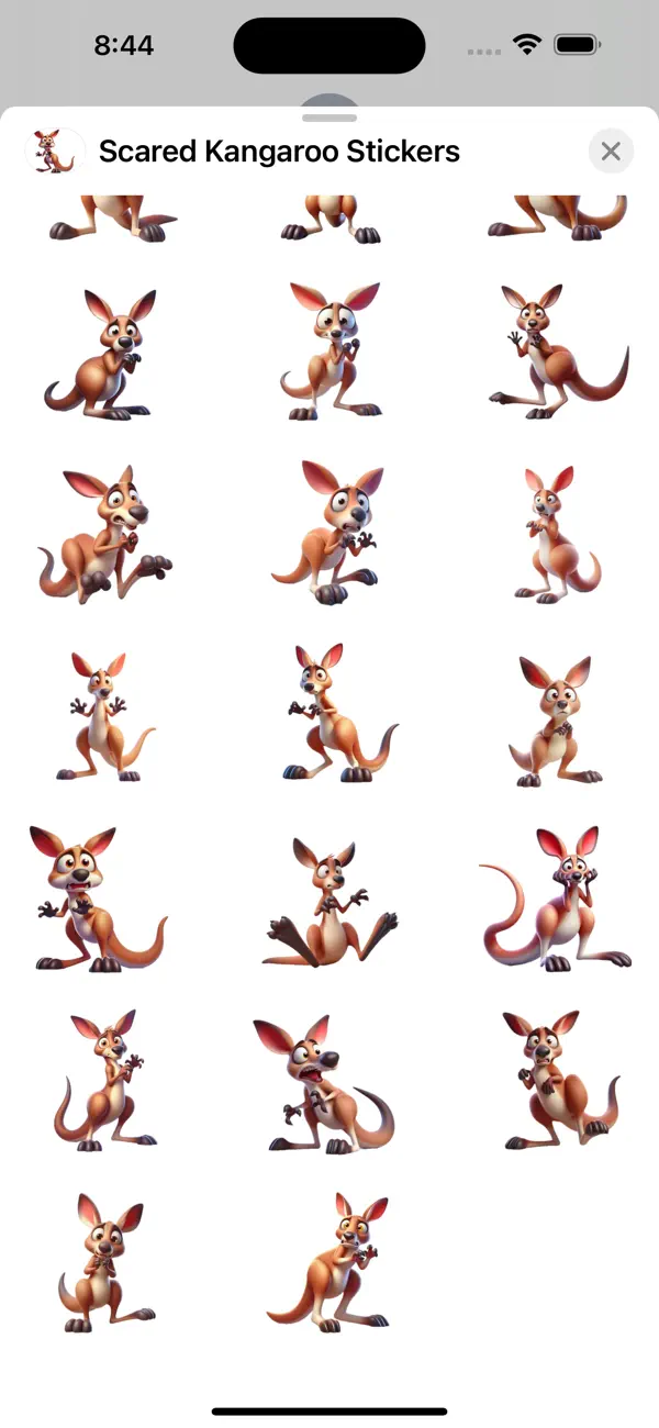 Screenshot #3 pour Scared Kangaroo Stickers