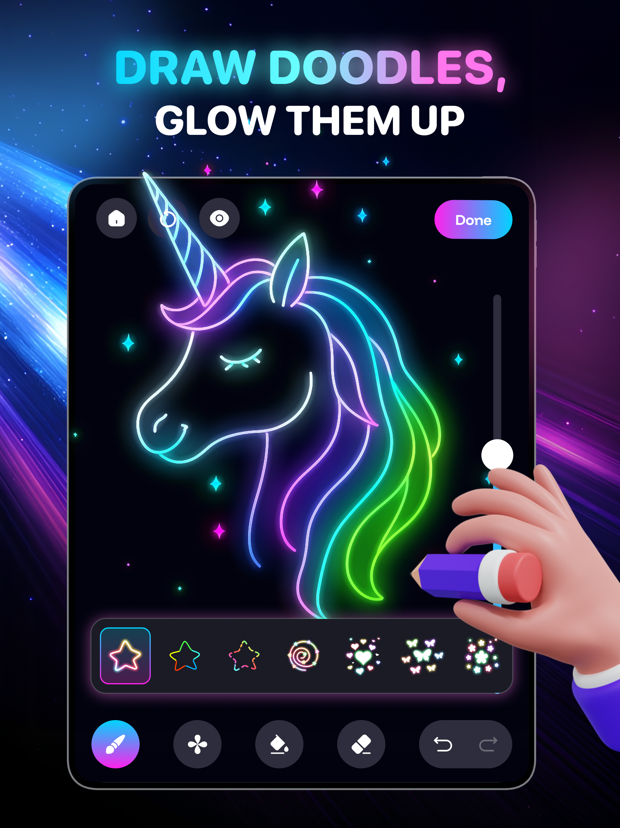 Doodle Glow Art - Neon Drawing