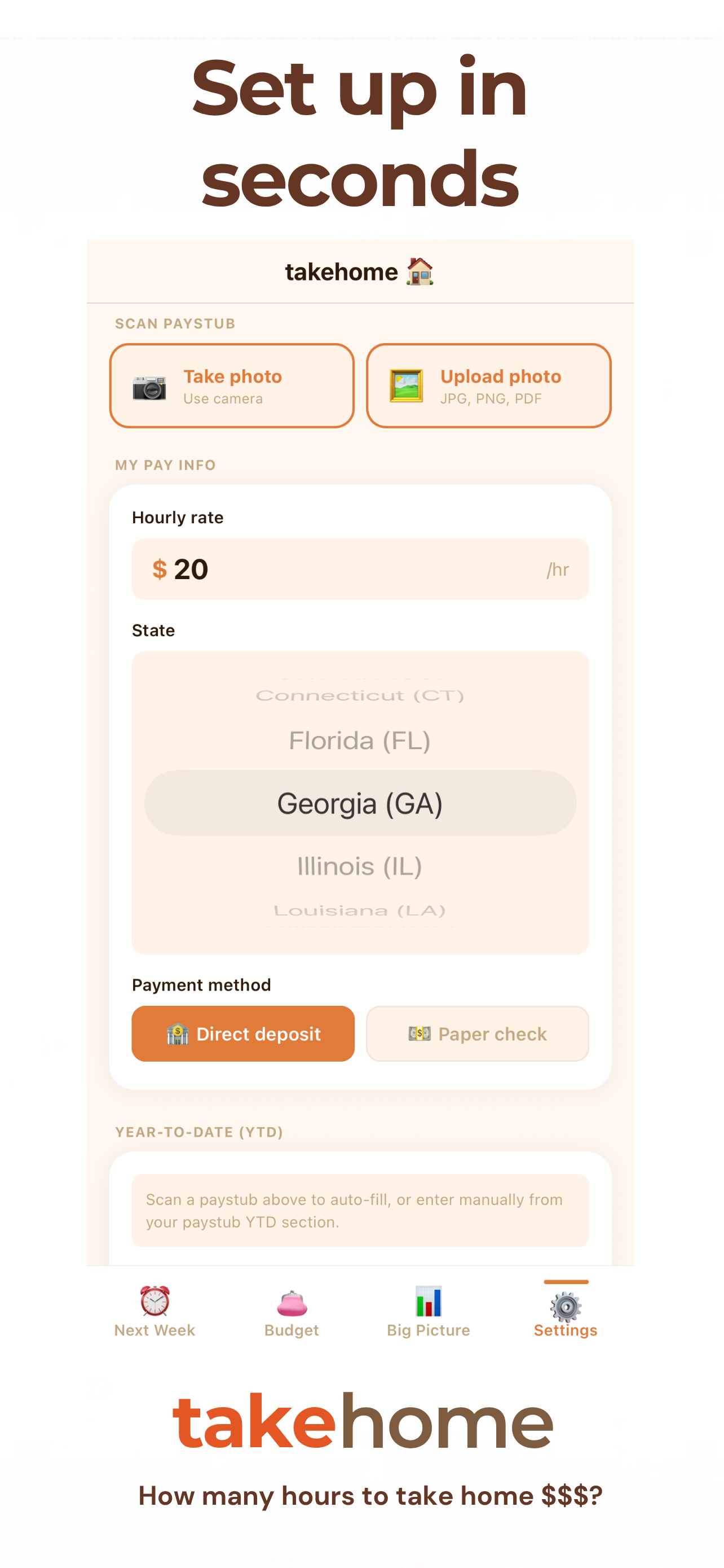 Takehome: Hourly Pay Planner screenshot 4