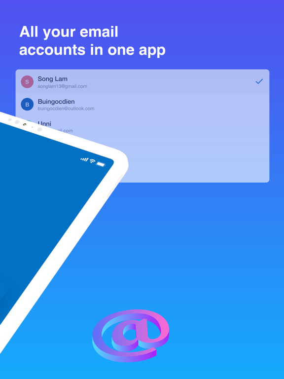 Email for Outlook Hotmail iPad screenshot 2 - Utilities app