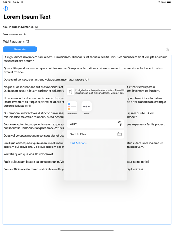 Screenshot #6 pour Lorem Ipsum Text